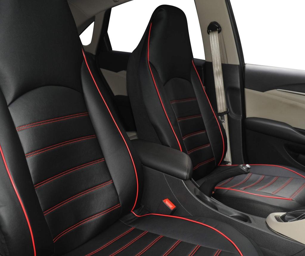 TOYOUN Car Seat Covers for Light Soft Synthetic Bucket Integrated Seat 2 for Front Seats Vehicles/Regular Vehicles, Driver's Seat, Waterproof,