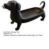 3D-gedruckte Hundestatue Dackel Aufbewahrungsschale für Schmuck Schlüssel Ohrringe, Kreative Schreibtisch Moderne Eingangsbereich Dekor Organizer, Tischdekoration
