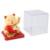 Solar Waving Cat Innovative Cute Solar   Cat Solar Powered Fortune Cat with Transparent Cover for Car Dashboard Cashier Desk Store