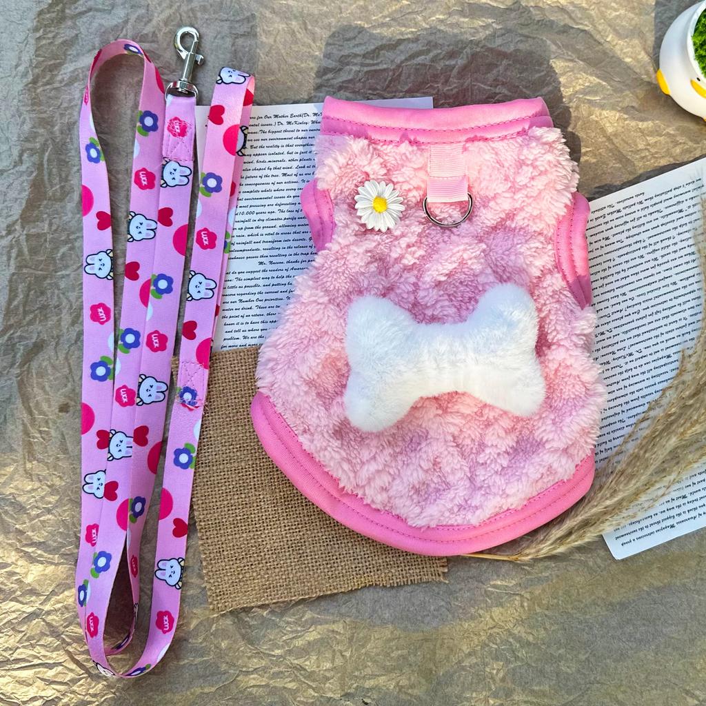 Ropa para perro gato chaleco de invierno ropa para mascotas cálida linda caricatura Oso Grande títere de peluche ropa para mascotas
