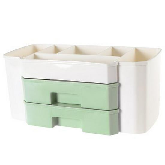 Influencer Cosmetics Dustproof Storage Box - Women's Desktop Drawer Organizer for Skincare and Dressing Table.