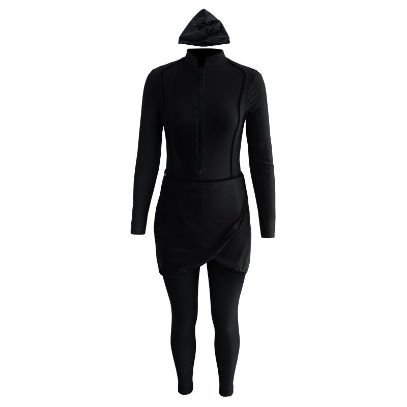 Konservativer Badeanzug mit Sonnenschutz und langen Ärmeln