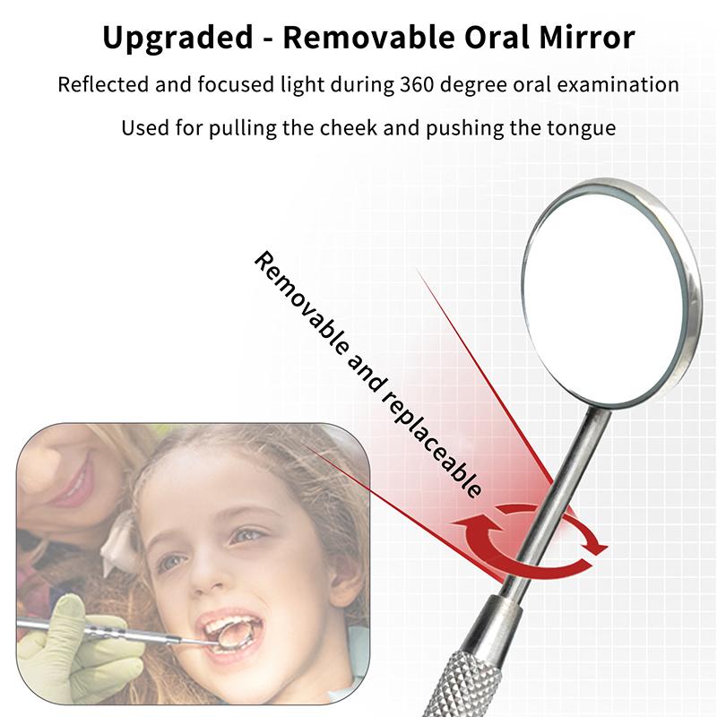 Edelstahl Zahnarzt Sauber Werkzeuge Dental Spiegel Doppel Sonde Sichel Hacke Zahn Reiniger Dental Werkzeug Produkte Mundpflege Kit