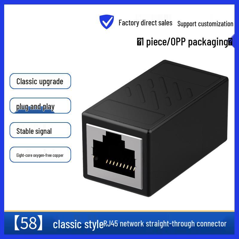 RJ45 Gigabit Netzwerk Splitter Extender Kupplung: 1-zu-2 Durchgangsverbinder