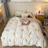 Skin-Friendly Striped Cotton Bedding Set - Fresh Style, 100% Pure Cotton, A-Class Quality, Four-Piece Set for Spring/Summer