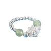 Damen Imitation Hetian Jade Lotus Ring – Elegantes Perlendesign für den Zeigefinger, Modisch und Vielseitig.