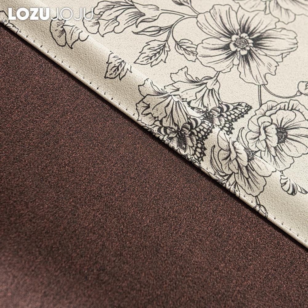 1PC LOZUJOJU French Retro Sketch Flower Curtain with  Aesthetic Blackout Window Treatments for Bedroom Living Room Home Decor