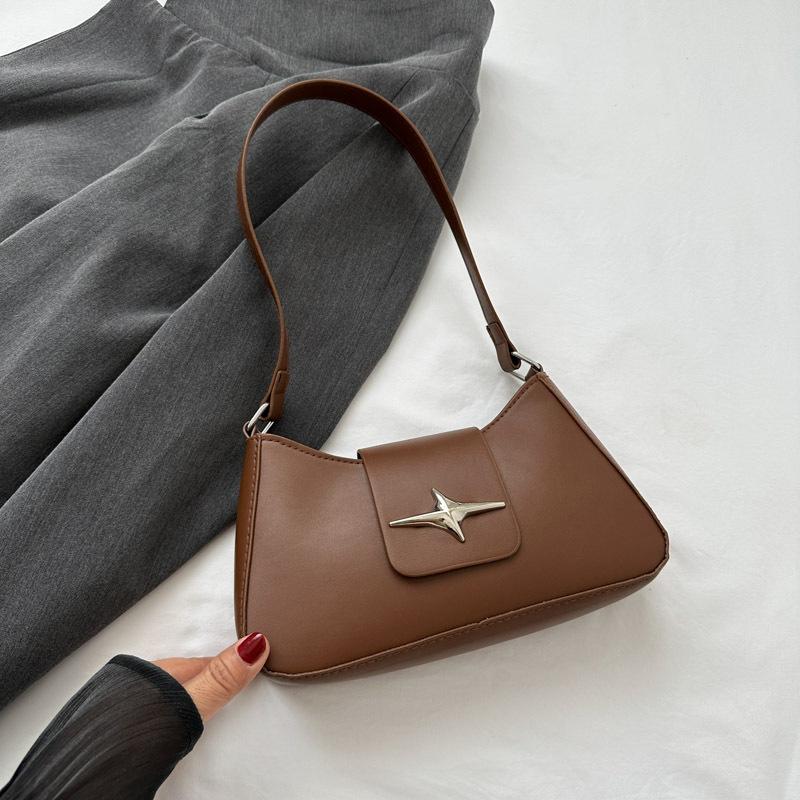 Fashion Simple Casual Women Daily Underarm Single Shoulder Baguette Bag