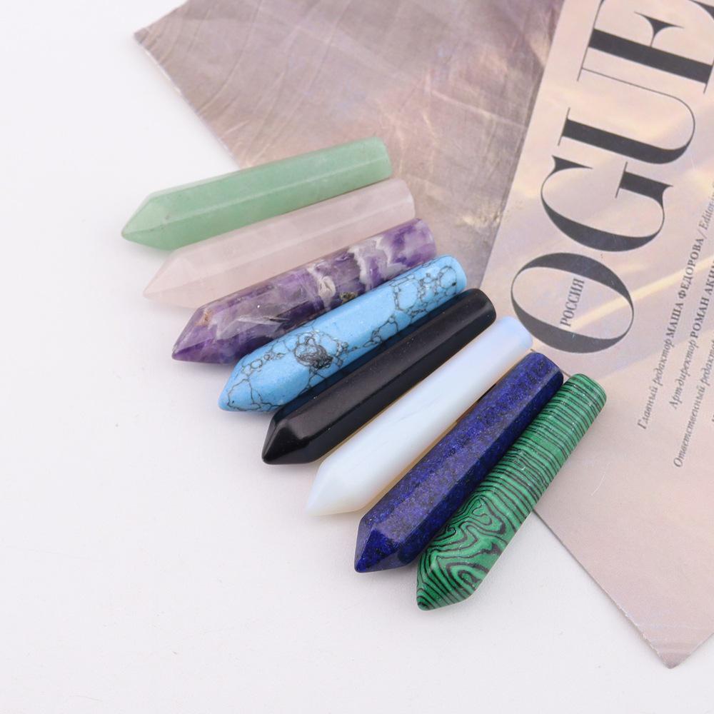 Crystal Jade Single Point Hexagonal Pillar Pendant - 1*5cm Accessory