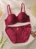 Cross-Border Girls' Embroidered Butterfly Underwire Lingerie Set - Stylish, Non-Slip Panties & Sexy Bra