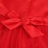 Abito Formale da Matrimonio e Festa per Bambina con Fiocco di Paillettes per Esibizione del 1 Giugno