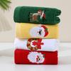 Santa Reindeer Ornament Design Vintage Christmas Towels Uses For Kitchen Bathroom Holiday Decoration