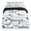 Set Copripiumino Bassotto Stile Cartone Animato Bassotti Set Biancheria da Letto King Size per Amanti dei Cani Bambini Adolescenti 2/3pz Copripiumino Singolo