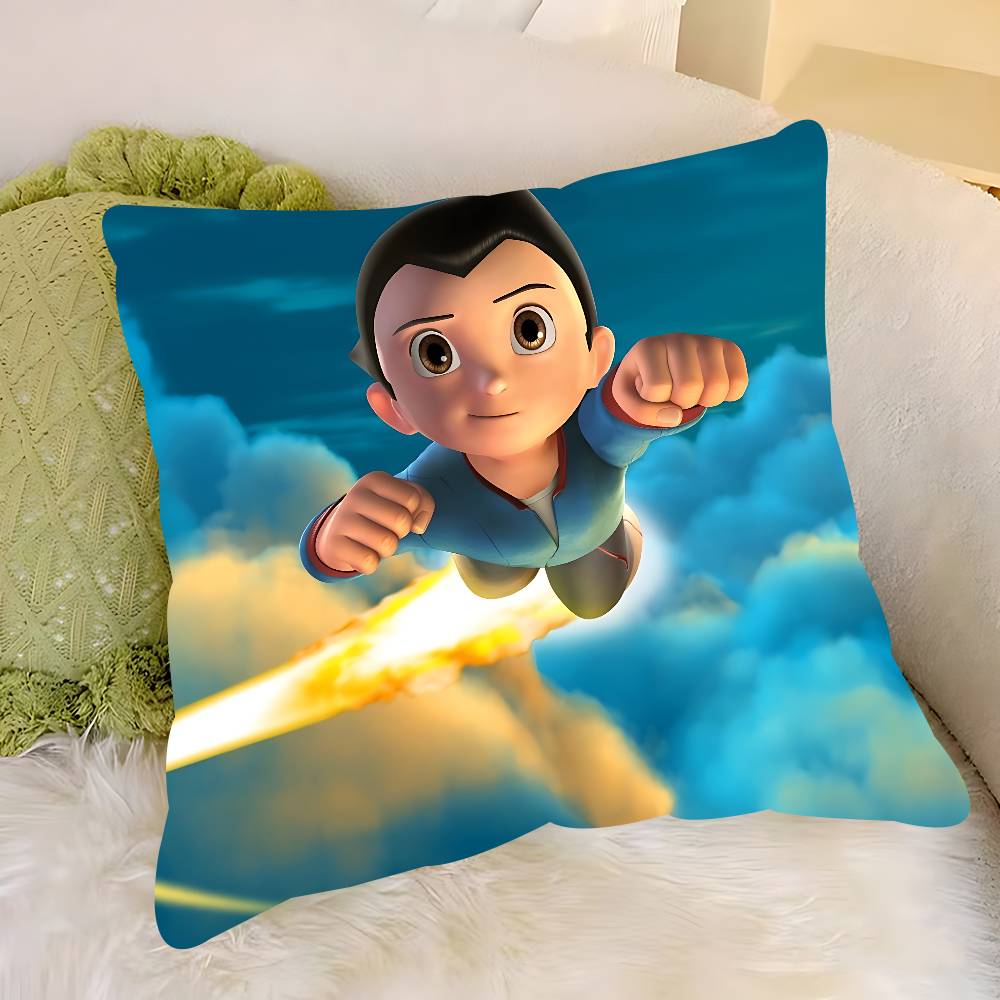 

Anime A-Astro Boy Pillow Case Removable Washable Cushion Cover – All-Season Soft Linen 12x12Inch
