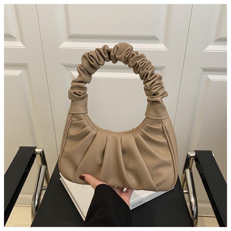 Cloud pleated baguette texture 2025 large capacity new trend portable shoulder underarm bag women