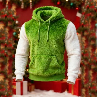 Men's Warm Suede Plush Christmas Zipper Sweatshirt
