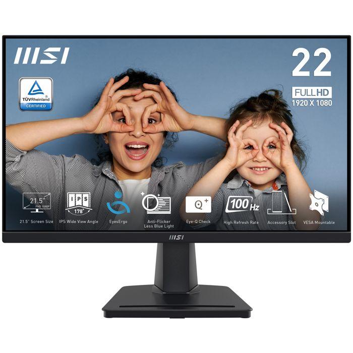 Ecran PC - MSI - 21,5" - FHD - 100Hz - Dalle IPS - 1ms - PRO MP225