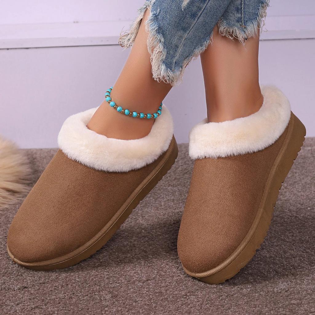 New Winter Snow Boots Fashion Fur  Women's Ankle Boots PU Leather Shoes Outdoor Mid-leg Boots Women's Fashion