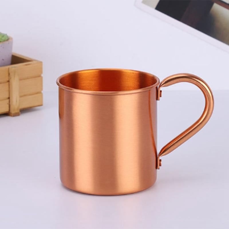Reines Kupfer Moscow Mule Glas Hart glatt Cocktail ohne Auskleidung Kaffee Bier Milchglas Hausbar Getränke Kühl