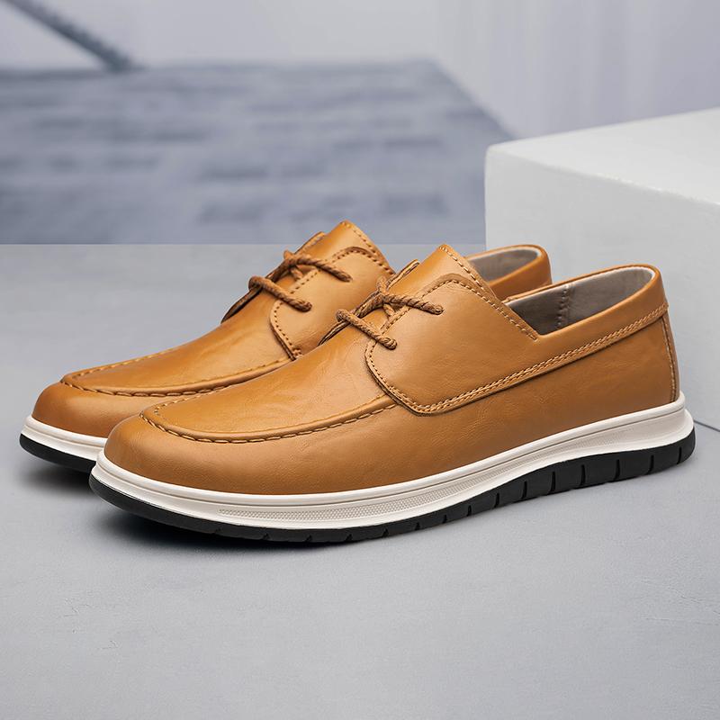 Fashion Genuine Leather Men Oxfords Shoes Handmade Italian Men's Casual Shoes Leisure Walk Male Business Footwear New Arrival Sneakers