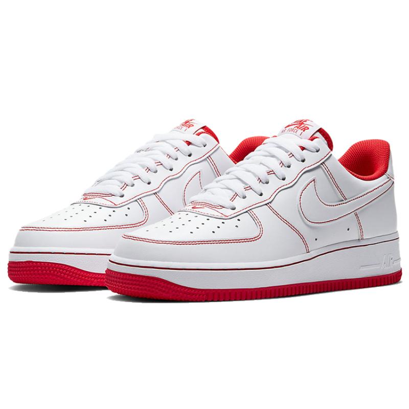 Nike Air Force 1 '07 'Contrast Stitch White University Red' Sneakers CV1724-100