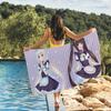 Anime Nekopara Kawaii Towel Quick Drying Beach Towels Are Suitable For Swimming Pools Camping Yoga And The Gym