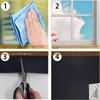 Abnehmbarer, 100 % lichtblockierender, dunkelster Fensterstoff, DIY-Vollverdunkelung, Privatsphäre, Verdunkelung der Fenstertönung, schwarzer Fensteraufkleber