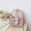 Girl Sweet Toddler Bow Sequin Chain Purse Butterfly Element Casual School Use