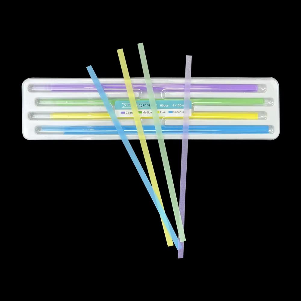 Nigf 60Pcs Dental Abrasive Strips Roll for Teeth Polishing Resin Grinding Sanding Shaping Dentist Whitening Material