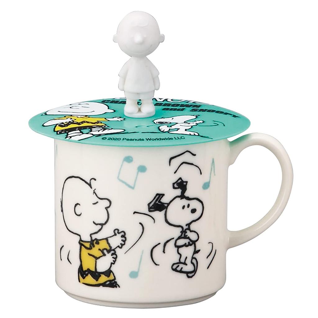 Yamaka Shoten "PEANUTS" Mug, 350ml, with Silicone Cup Cover, Dance, SN732-11P