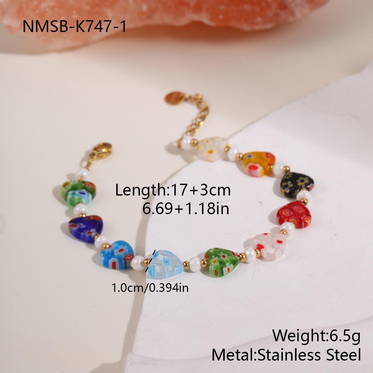 GEMCHIC Women s Colorful Crystal Beaded Bracelet Set Stainless Steel Fashion Jewelry