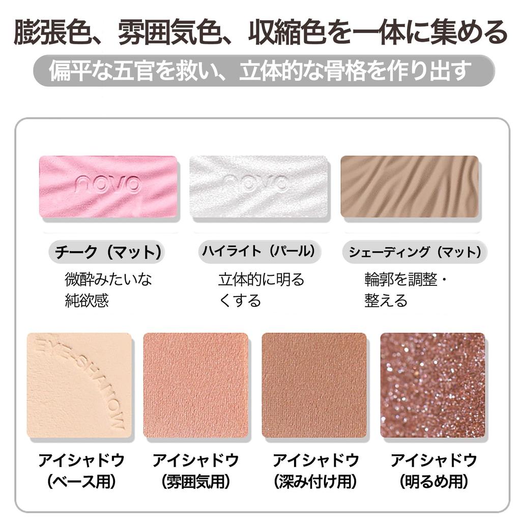 Wirwody Eyeshadow Palette, 27 Colors, Multifunctional Makeup Palette: Eyeshadow, Blush, Highlighter, and Shading All-in-One, 02 Clean White Floral