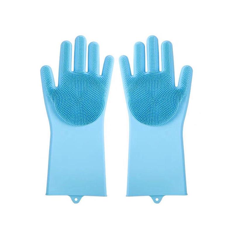 

Silicone Dishwashing Gloves for Men and Women - Durable Kitchen, Housework, and Pet Cleaning Accessory