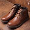 Men's Cross-Border Martin Boots: Casual Zipper High-Top Desert Work Boots, Large Size, Retro Style for Autumn and Winter.