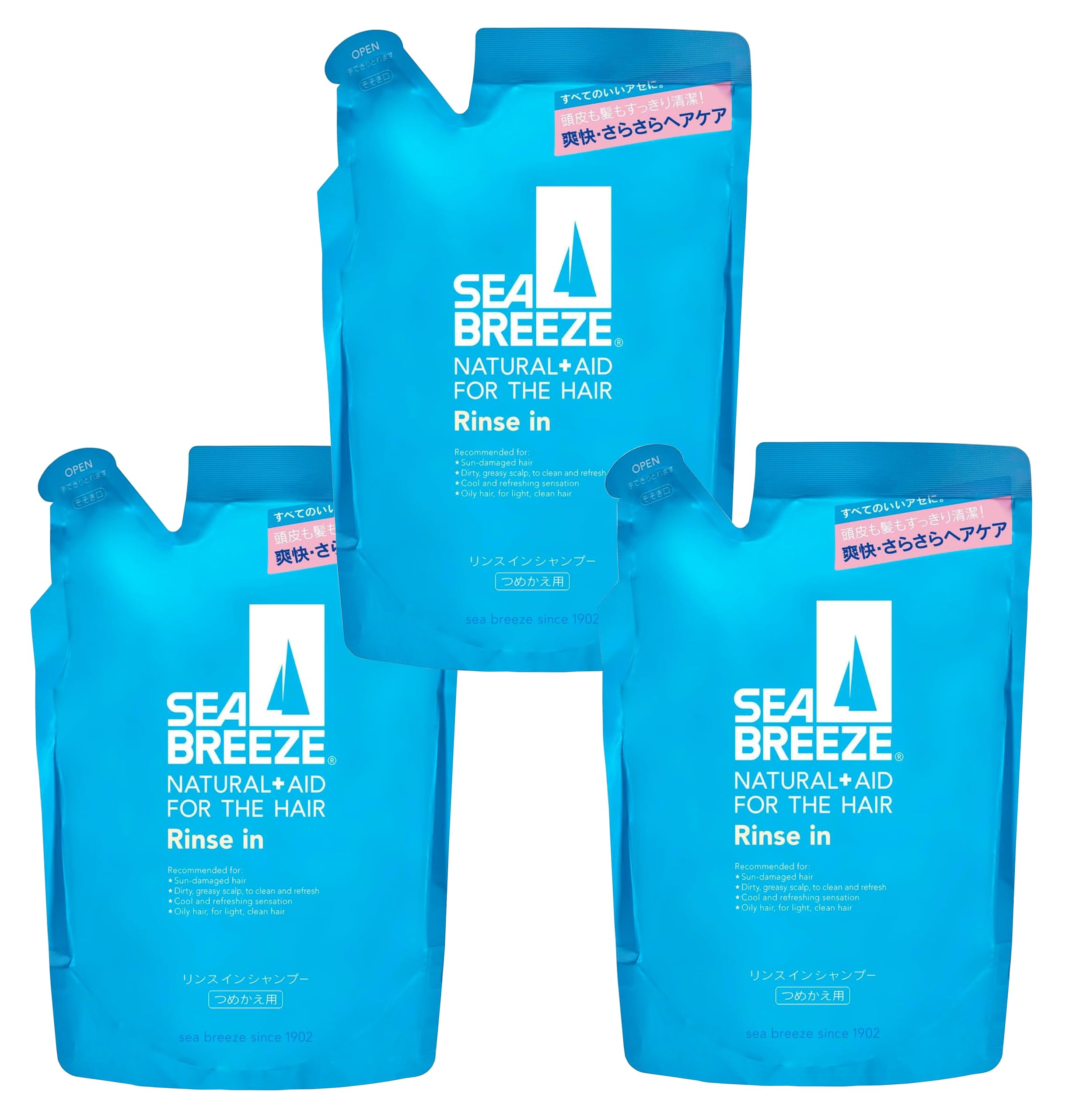 

[Set Sale] Shiseido Sea Breeze Rinse-in-Shampoo Refill (400mL) x 3-pack