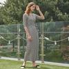 Lipbbam Creola Romona 3 4 Sleeve Maxi Long Wrap Dress Ldm10df01