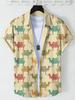 Fashion Men's Graphics Shirts Short Sleeved Button Down Lapel Shirts For Summer Oversized Tops Vacation Casual Hawaiian Shirts