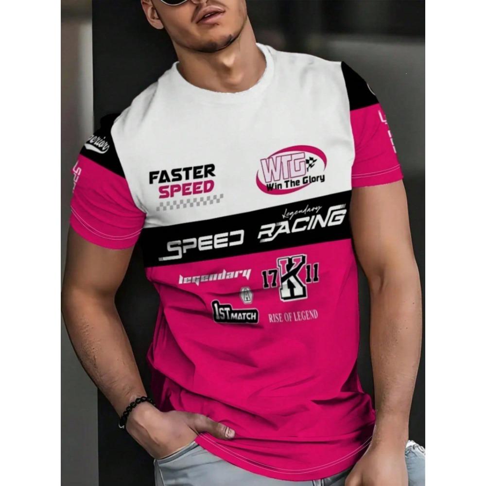 3D Digital Printing T-Shirt Teen Men's Short Sleeve Top Versatile Breathable