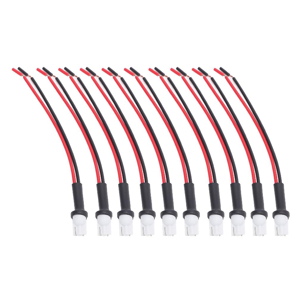 10 Pcs T10 Male Socket Extended Cable for Turn Signal Lights Brake Lights Taillights Daytime Running Lights