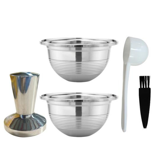 Wiederverwendbare Edelstahl-Kaffeekapseln für Nespresso VertuoPlus Nachfüllbare Kapseln für VertuoLine