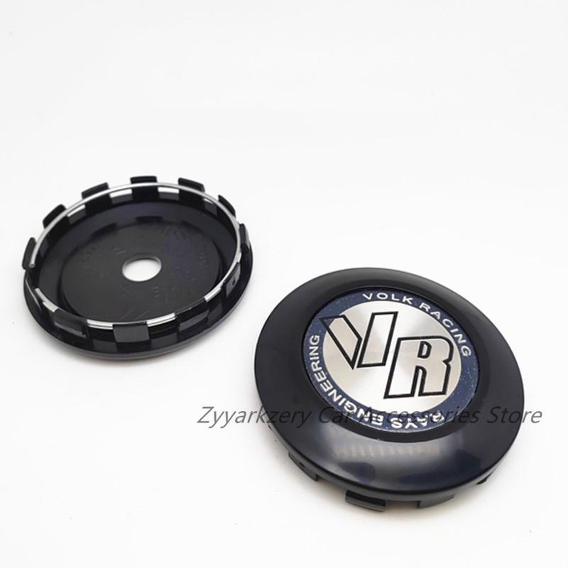 AAYP1 4pcs Volk VR Rays Racing 76mm 73mm Wheel Caps Car Center Hubcaps TE37SL Rims ABS Cover Car Styling