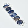 Natural Sodalite Gemstone Handmade 925 Sterling Silver Jewelry Sodalite Neclace Bracelet Set, Antique Jewelry Set, Mother's Day Gift