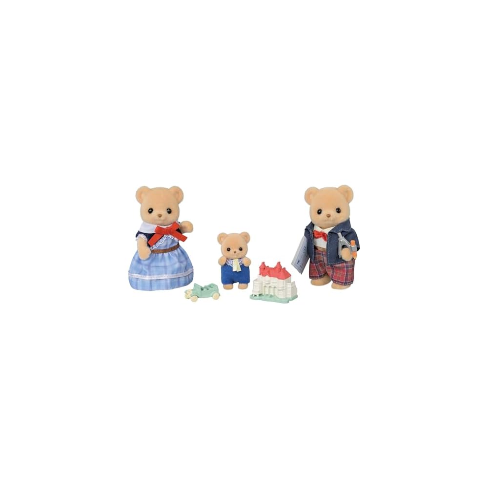 Sylvanian Families Biscuit Bear Family Doll Set 3+ Years Old Toy for Dollhouse EPOCH