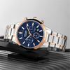 MEGIR Luxury Business Quartz Watch for Men Stainless Steel Strap Luminous Date Waterproof Male Casual Wristwatch Chronograph Clock 2150