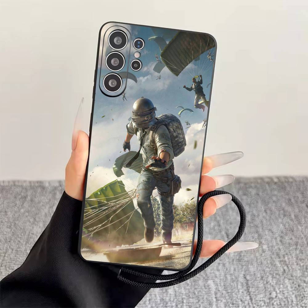 

P-PUBG M-MOBILE Phone Case For Samsung S25,S24,S21,S22,S23,S30,Ultra,S20,Plus,Fe,Lite,Note,10,Black Cover Samsung S26Plus