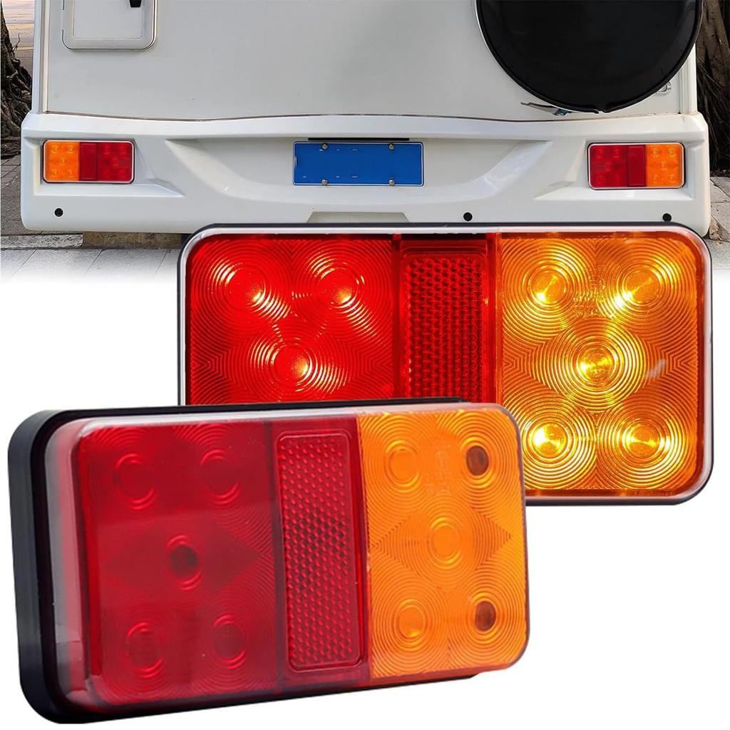 Ygmylandbb Truck Tail Light Red Yellow Multi-functional Trailer Tail Light with Reflector GM