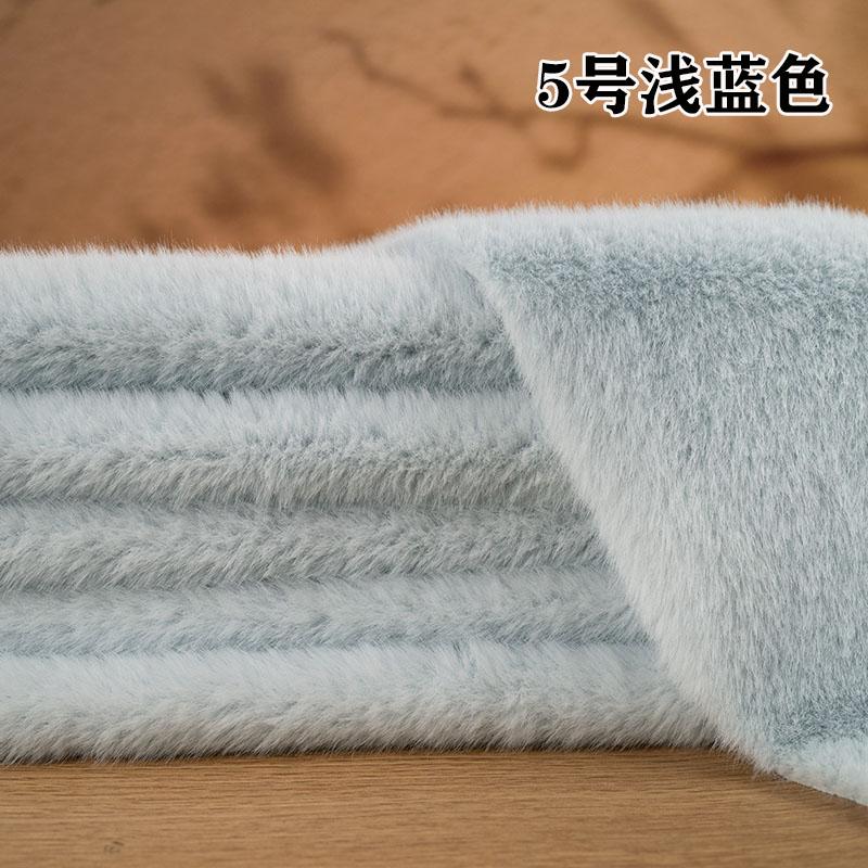 High-End Rabbit Fur Fabric Artificial Mink Fur Clothing Counter Large Coat Closet Simulation Leather Fabric DIY Handcraft