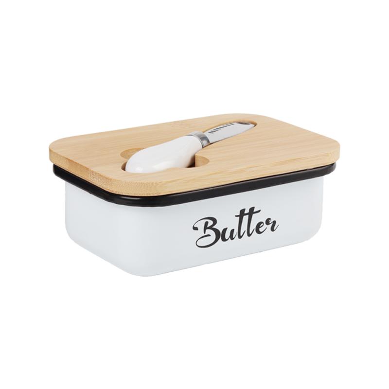 Sealed Western - Inspired Butter & Cheese Canister: Storage Box with Lid for Optimal Freshness