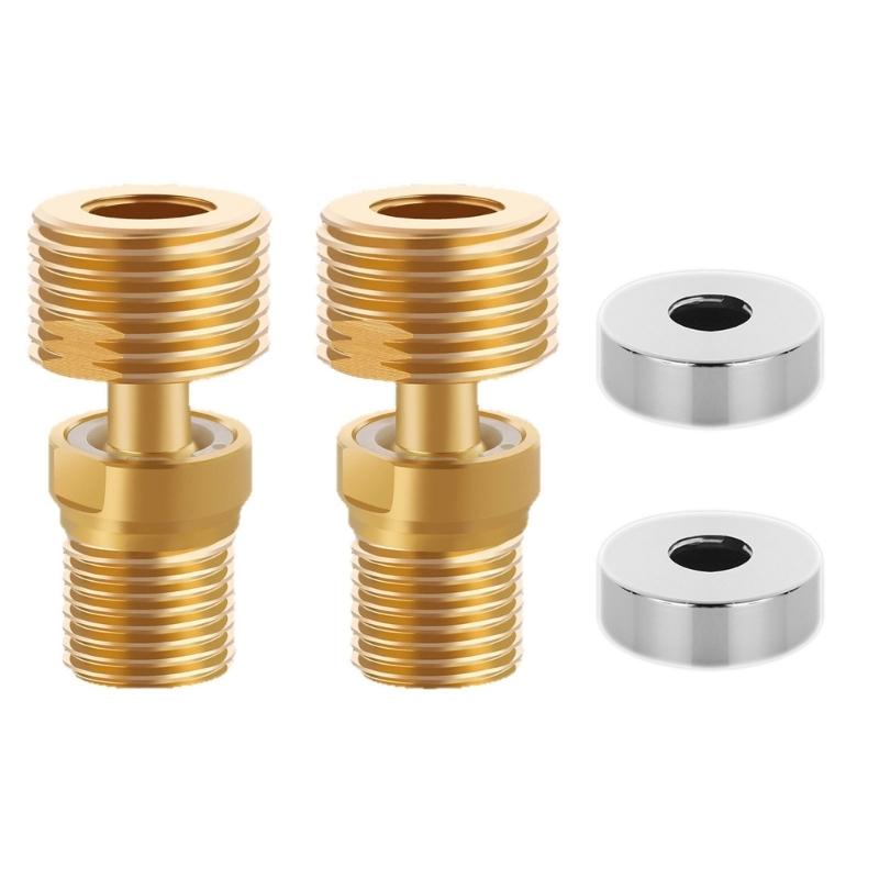 360 Degree Adjustable Angled Bents Base Lengthened Brass Shower Tap Adapter Curved Feet for Kitchen and Bathroom