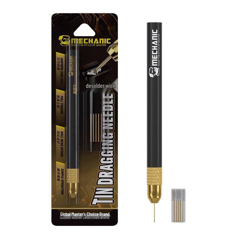 

Gold-Plated Copper Soldering Iron Tip Set with Carbon Fiber Handles - Fast Solder Absorption